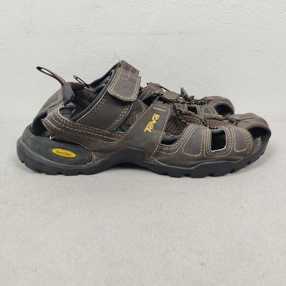 Teva‎ Forebay Sandals Mens 9 Brown Amphibious Hiking Outdoors Adjustable Beach - Picture 1 of 10